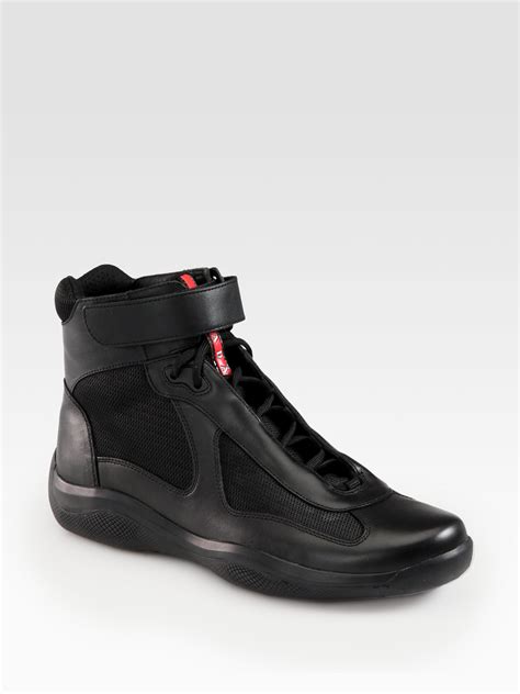 cheap prada tennis shoes|high top black prada shoes.